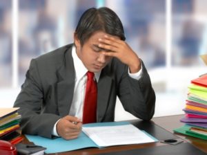 stressed office worker